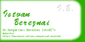 istvan bereznai business card